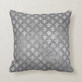 Silver Glam Glass Glitzer Lilie Kissen