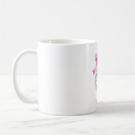 Silver Glam Ornament mit Pink Bow Weihnachten Kaffeetasse