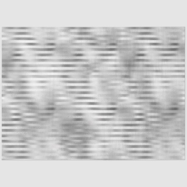 Silver Glam Streifen Seidenpapier (Vorderseite)