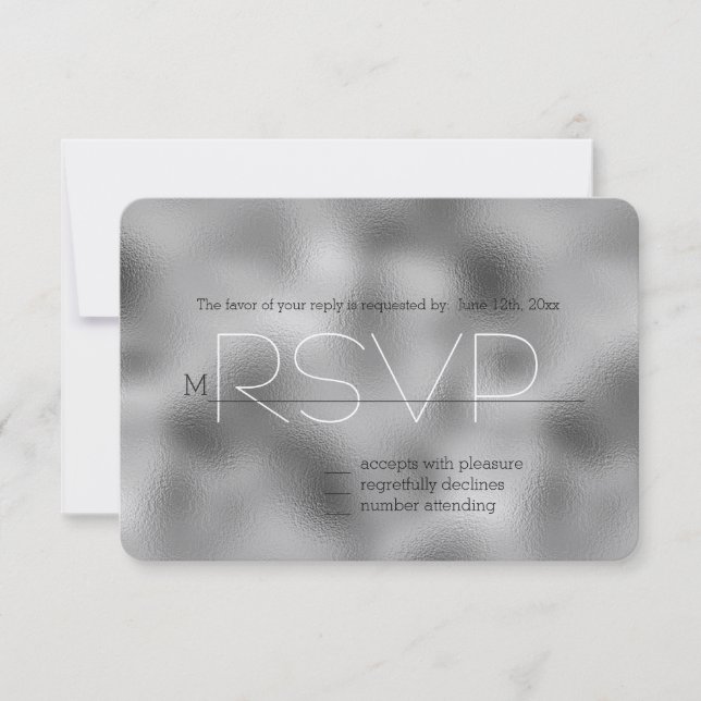 Silver Glam UAWG RSVP Karte (Vorderseite)