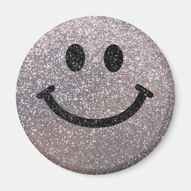Silver Glitter Magnet (Vorne)