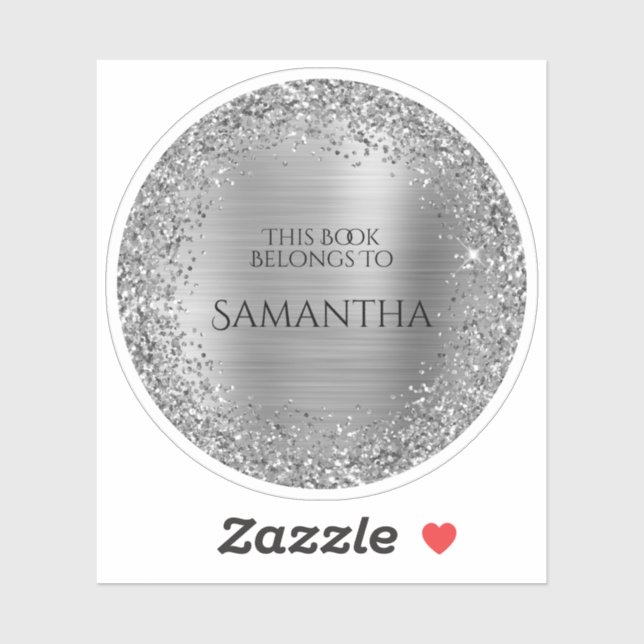 Silver Glittery Foil dieses Buch gehört zum Kreis Aufkleber (Blatt)