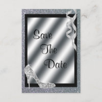 Silver Glittery Stiletto & Streamers 70. Geburtsta