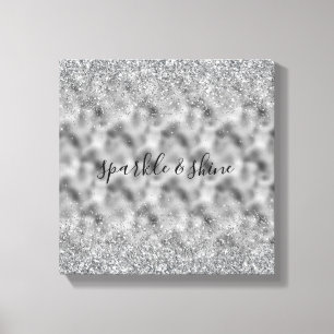Silver Glitz Sparkle Leinwanddruck