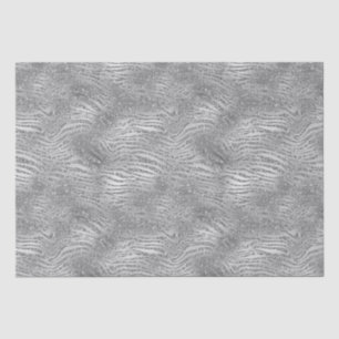Silver Glitz Zebra Print Seidenpapier