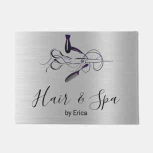 Silver Glitzer Beauty Salon Doormat Fußmatte