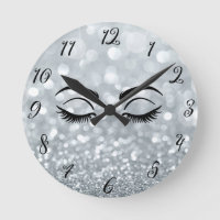 Silver Glitzer Black Eyelashes Salon Personalisier