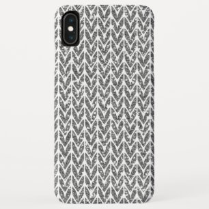 Silver Glitzer Chevrons Strick Style Print Case-Mate iPhone Hülle