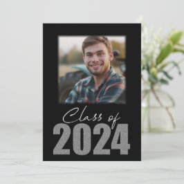 Silver Glitzer Class of 2024 Foto Ankündigung