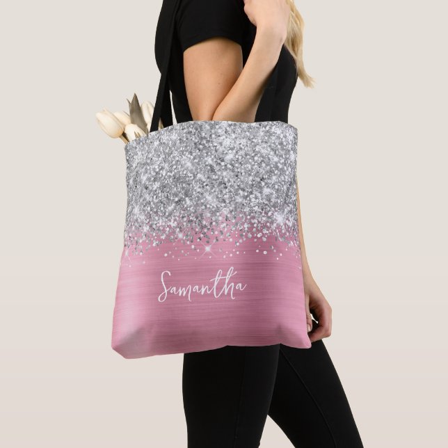 Silver Glitzer Classic Pink Glam Name (Von Nahem)