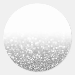 Silver Glitzer Custom Trendy Runder Aufkleber