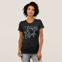 Silver Glitzer Effect Team Bride Shirts