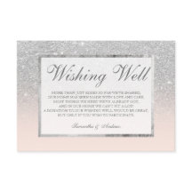 SIlver Glitzer errötet ombre wünscht gute Hochzeit