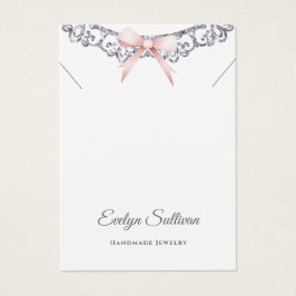 Silver Glitzer Frame Bug Halskette Display Karte