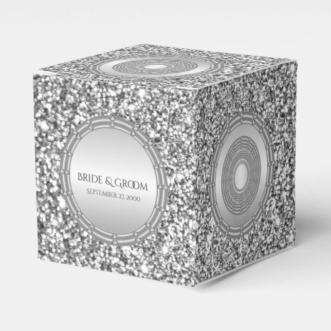 Silver Glitzer Frame Fevor Box Geschenkschachtel (Vorderseite)