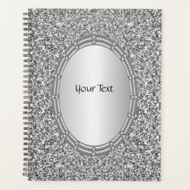 Silver Glitzer Frame Planner Planer