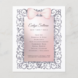 Silver Glitzer Frame Rosa Bug Flyer