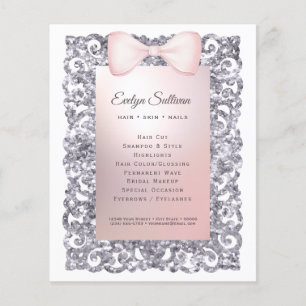 Silver Glitzer Frame Rosa Bug Flyer