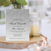 Silver Glitzer Glam Bat Mitzvah