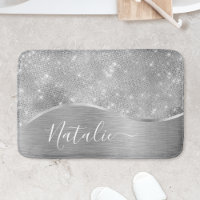 Silver Glitzer Glam Bling Personalisiert Metallic