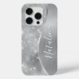 Silver Glitzer Glam Bling Personalisiert Metallic Case-Mate iPhone Hülle