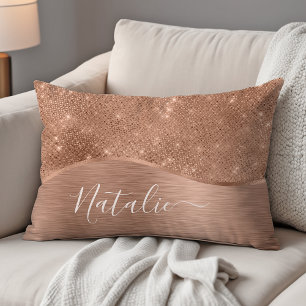 Silver Glitzer Glam Bling Personalisiert Metallic Dekokissen