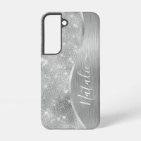 Silver Glitzer Glam Bling Personalisiert Metallic
