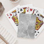 Silver Glitzer Glam Bling Personalisiert Metallic Spielkarten<br><div class="desc">Dieses silber gebürstete Metall und glamouröse Imitate Glitzer gemusterte Spielkarten mit Ihrem eigenen individuelle Name leicht personalisieren.</div>