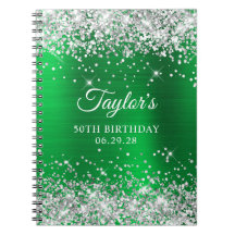 Silver Glitzer Green Foil 50. Geburtstagsgast
