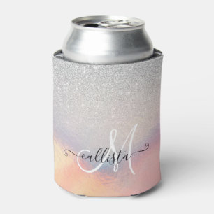Silver Glitzer Iridescent Holographic Gradient Dosenkühler