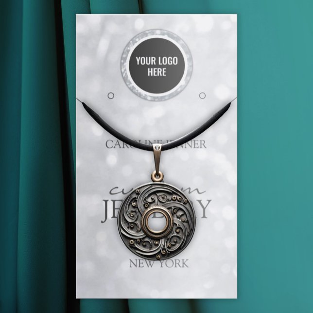 Silver Glitzer Juwelier Ohrring oder Nekklace Disp Visitenkarte (Perfect for business)