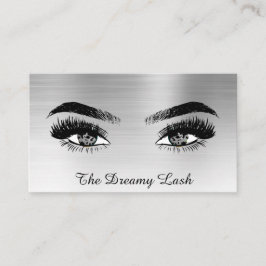 *~* SILVER Glitzer Lashes QR Brows Extensions Visitenkarte