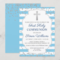Silver Glitzer Light Blue Stripes erste Kommune