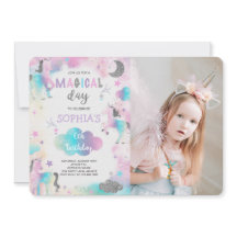 Silver Glitzer Magical Unicorn Geburtstagsfeier Fo
