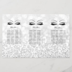 Silver Glitzer Makeup Augen Grau Lash DL 3 Packung Flyer