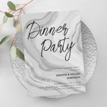 Silver Glitzer Marbella Script Dinner Party