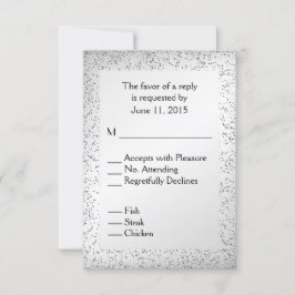 Silver Glitzer Menu UAWG RSVP Karte
