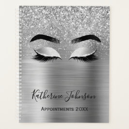 Silver Glitzer Metallic Beauty Salon Lashes 2024 Planer