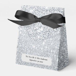 Silver Glitzer Neuverheiratete Hochzeit Vielen Dan Geschenkschachtel