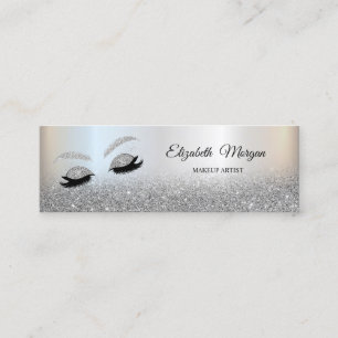 Silver Glitzer Ombre Elegante Imitate Lashes Mini Visitenkarte