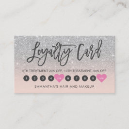 Silver Glitzer ombre Skript Make-up pink10 Treuekarte