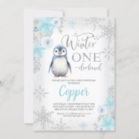 Silver Glitzer Penguin Winter Onederland Geburtsta