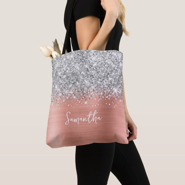 Silver Glitzer Pink Peach Glam Name (Von Nahem)