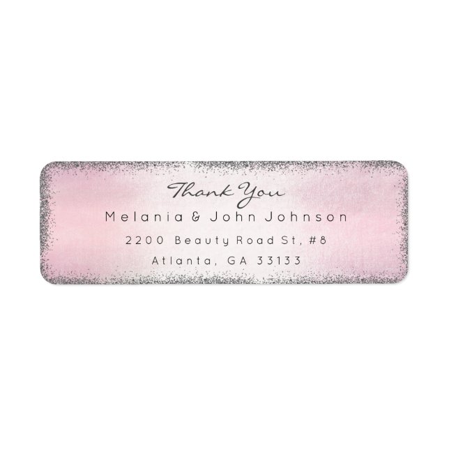 Silver Glitzer Pink Vielen Dank UAWG Delikat (Vorne)