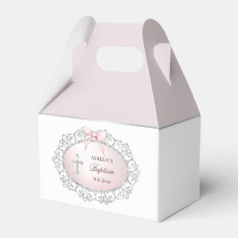 Silver Glitzer Rahmen rosa Taufe Taufe Kleines Gab Geschenkschachtel