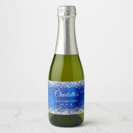 Silver Glitzer Royal Blue Foil 40 & Fabulous