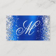 Silver Glitzer Royal Blue Foil Extravagant Mit Mon