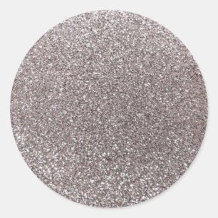 Silver Glitzer Runder Aufkleber