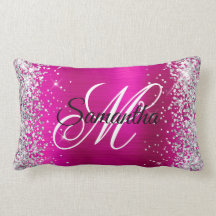 Silver Glitzer Shiny Hot Pink Foil Extravagant Mon