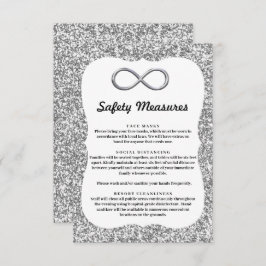 Silver Glitzer Silver Infinity Safety Measures Begleitkarte